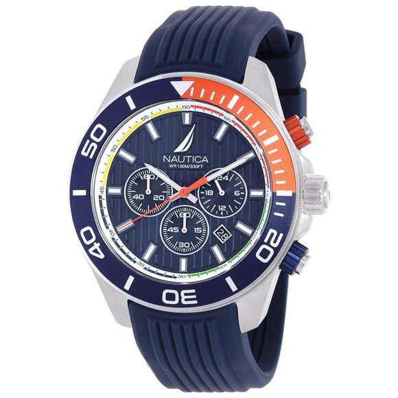 FX04647B NWT Nautica Fashion Men's Quartz Steel Authentic Watch - Picture 1 of 3